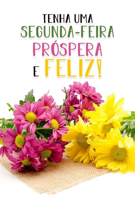 Tenha uma Segunda-feira próspera e feliz!
