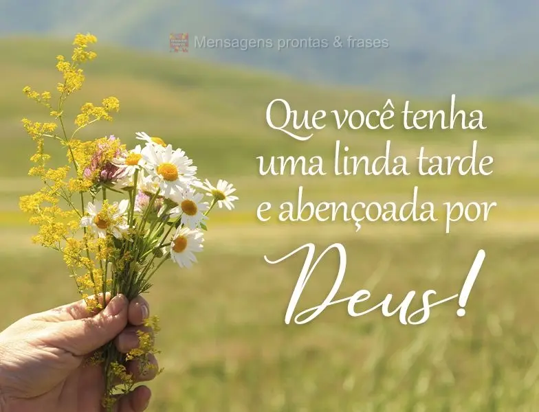 Que você tenha uma linda tarde abençoada por Deus!
