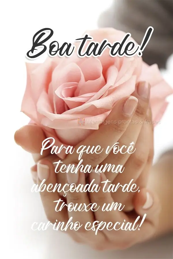 Para que você tenha uma abençoada tarde, trouxe um carinho especial!  Boa tarde!