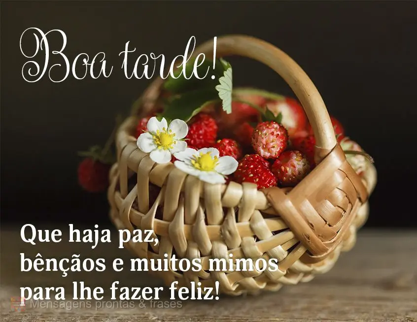 Que haja paz, bênçãos e muitos mimos para lhe fazer feliz! Boa tarde!