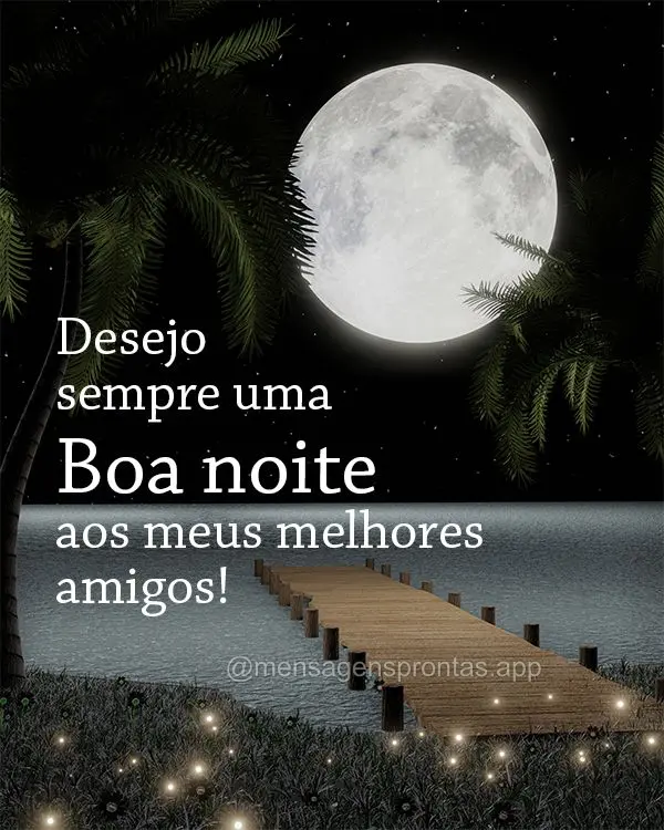 Desejo sempre uma boa noite aos meus melhores amigos!