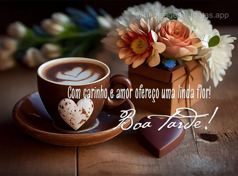 Com carinho e amor ofereço uma linda flor! Boa tarde!