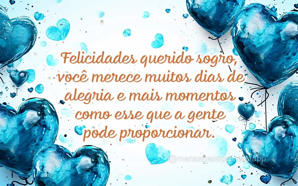 Felicidades querido sogro, você merece muitos dias de alegria e mais momentos como esse que a gente pode proporcionar.