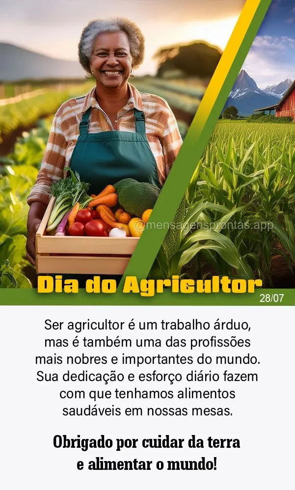 Ser agricultor é um trabalho árduo, mas é também uma das profissões mais nobres e importantes do mundo. Sua dedicação e esforço diário fazem com...