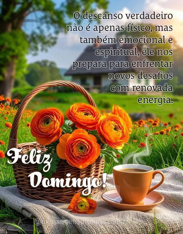 O descanso verdadeiro não é apenas físico, mas também emocional e espiritual - ele nos prepara para enfrentar novos desafios com renovada energia. Fe...