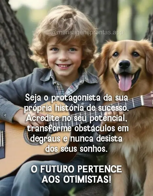 Seja o protagonista da sua própria história de sucesso. Acredite no seu potencial, transforme obstáculos em degraus e nunca desista dos seus sonhos. O...